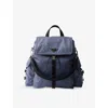 Prada Mens  Re Nylon Explore Woven Backpack In Blue