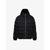 Prada Long Re-nylon Down Jacket In Black