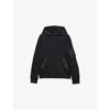 Prada Men's Tonal Cotton And Nylon Hoodie In Black