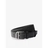 Prada Mens Grey Saffiano Leather Belt In Gray