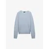 Prada Shetland Wool Sweater In Light Blue