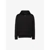 Prada Mens  Technical Brand-print Cotton-jersey Hoody In Black