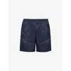 Prada Triangle Logo Plaque Elastic Swim Shorts