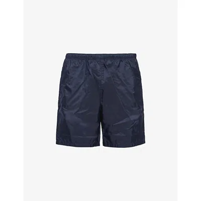 Prada Re-nylon Swim Trunks In Blue