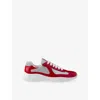 Prada America's Cup Sneakers Aus Lackleder In Red