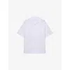 Prada Cotton Shirt With Short Sleeves And Pockets In White