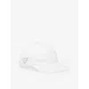 Prada Womens White Logo-plaque Recycled-nylon Baseball Cap