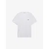 Prada Mens White Triangle Logo-plaque Cotton-jersey T-shirt