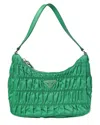 Prada Menta Tessuto Nylon Gaufre Shoulder Bag (authentic Pre-loved) In Green