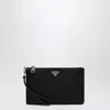 Prada Mera Pouch In Renylon And Saffiano Leather In Black
