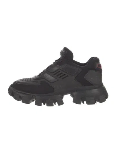 Pre-owned Prada Mesh Athletic Sneakers In Black