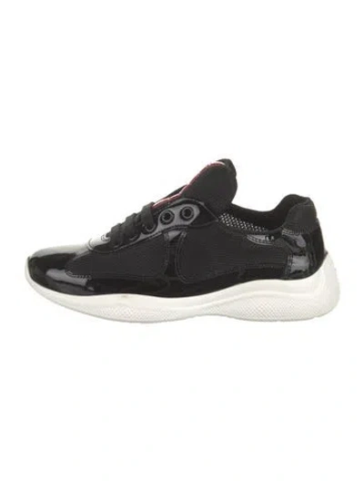 Pre-owned Prada Mesh Athletic Sneakers In Black