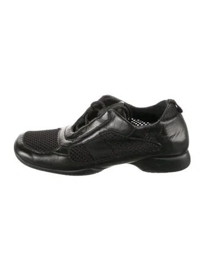Pre-owned Prada Mesh Athletic Sneakers In Black