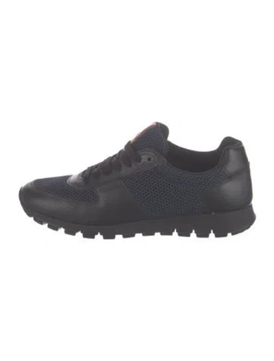 Pre-owned Prada Mesh Athletic Sneakers In Blue