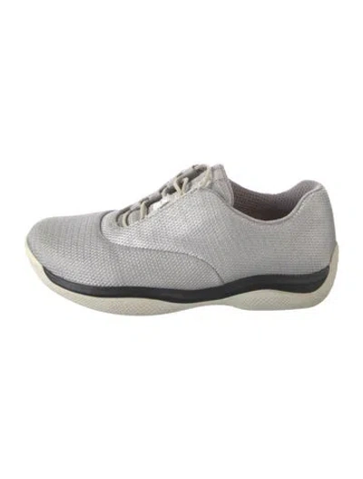 Pre-owned Prada Mesh Athletic Sneakers In Grey
