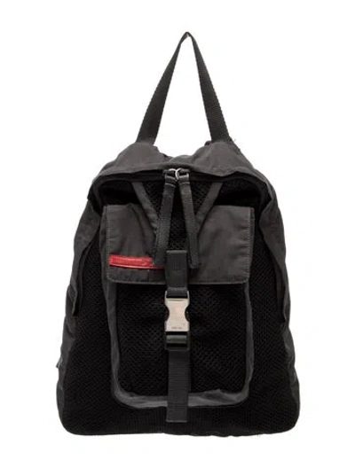 Pre-owned Prada Mesh Backpack Vintage In Black