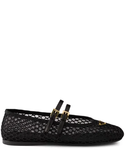 PRADA MESH BALLERINA SHOES