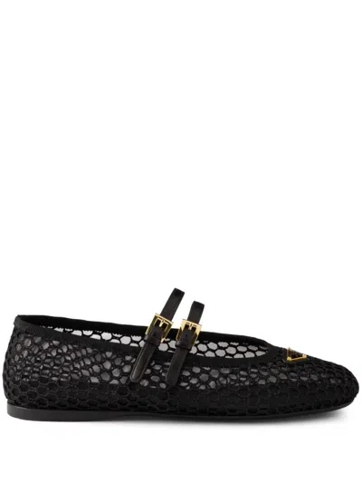 PRADA PRADA MESH BALLERINA SHOES