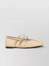 Prada Mesh Ballerinas With Flat Sole And Round Toe In Beige