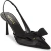 Prada Mesh Bow Slingback Pump In Black