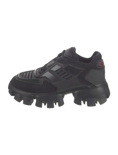 Pre-owned Prada Mesh Chunky Sneakers In Black
