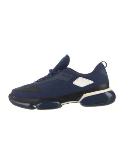Pre-owned Prada Mesh Chunky Sneakers In Blue/white