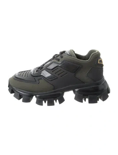 Pre-owned Prada Mesh Chunky Sneakers In Green