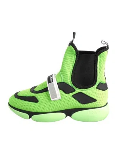 Pre-owned Prada Mesh Chunky Sneakers In Green