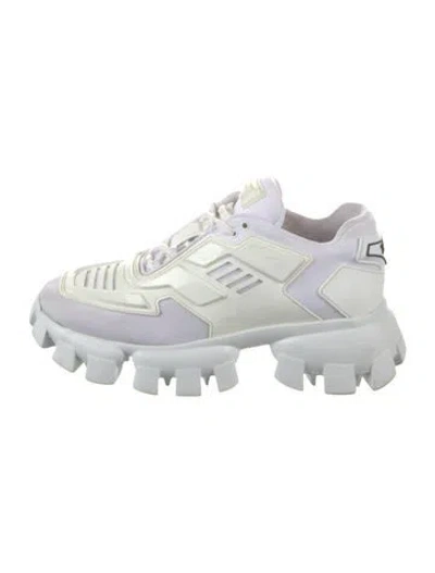Pre-owned Prada Mesh Chunky Sneakers In White