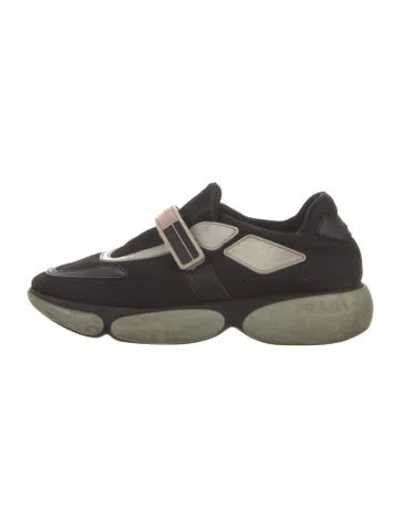 Pre-owned Prada Mesh Colorblock Pattern Athletic Sneakers In Black
