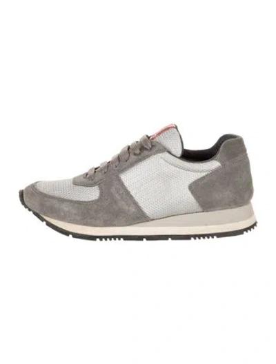 Pre-owned Prada Mesh Colorblock Pattern Sneakers