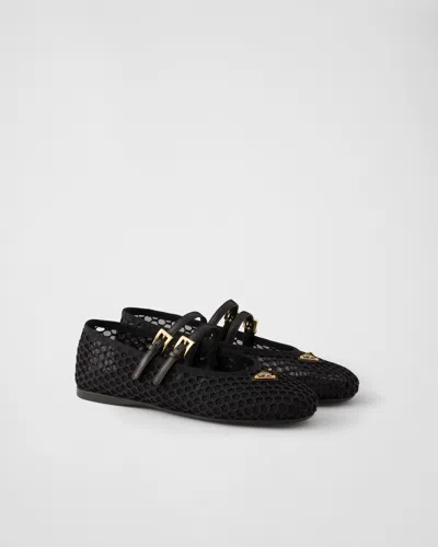 PRADA MESH FABRIC BALLERINAS
