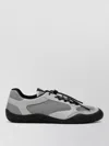 Prada Mesh Panel Sneakers Rubber Sole Design In Black