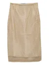 Prada Rock Aus Baumwoll-meshgewebe In Neutrals