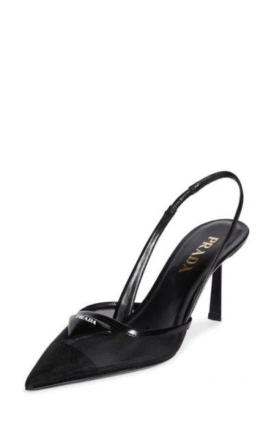 PRADA PRADA MESH SLINGBACK PUMP