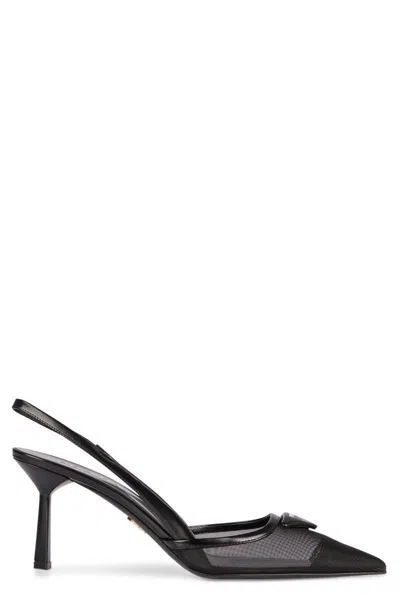 Prada Mesh Slingback Pumps