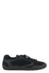 Prada Speedrock Leather And Mesh Fabric Sneakers In Black