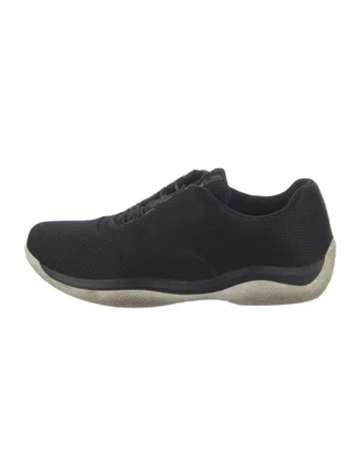 Pre-owned Prada Mesh Sneakers In Blue