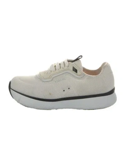 Pre-owned Prada Mesh Sneakers In White