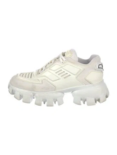 Pre-owned Prada Mesh Sneakers In White
