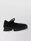 Prada Mesh Upper Round Toe Rubber Sole Ballerinas In Black