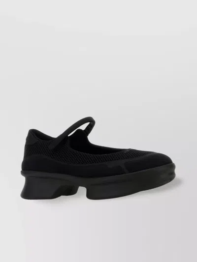 Prada Mesh Upper Round Toe Rubber Sole Ballerinas