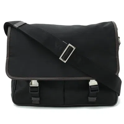 Prada Messenger Synthetic Shoulder Bag () In Black