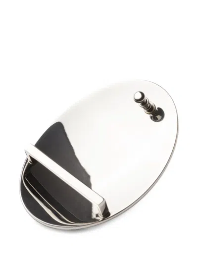 Prada Metal Belt Buckle In Silver