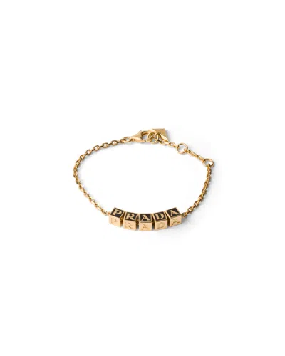 Prada Armband Aus Metall In Gold