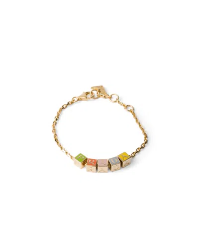 Prada Armband Aus Metall In Gold