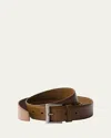 Prada Metal Buckle Calf Leather Belt In Brown