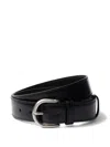 Prada Leather Belt In Black