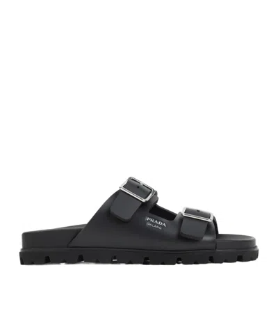 PRADA METAL BUCKLE STRAP SANDALS