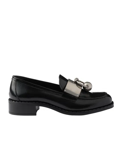 PRADA PRADA LOGO DETAILED SLIP-ON LOAFERS